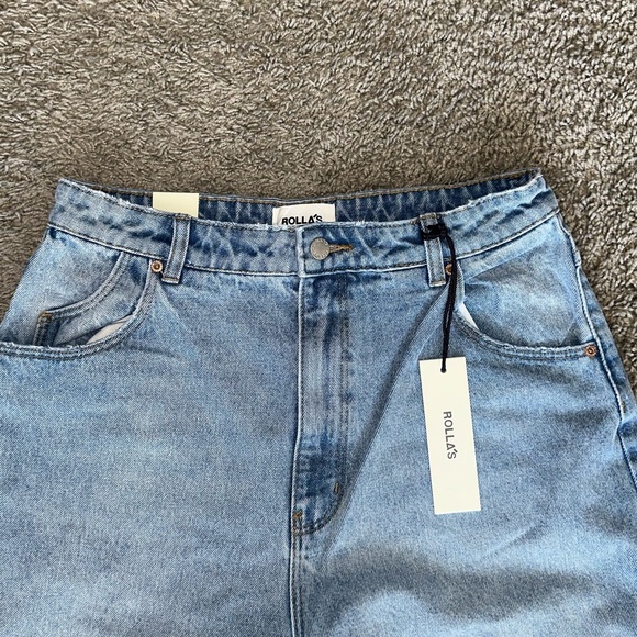 NWT Rolla's Women's High Rise Distressed Elle Vanessa Worn Straight Jeans - Picture 3 of 9